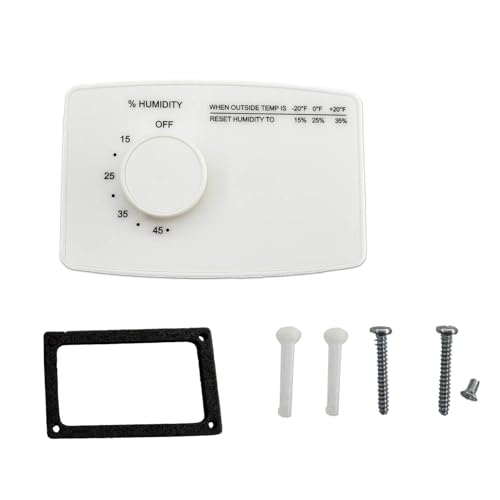 HJSIUTV 4655 Manual Digital Humidifier 24V AC Control Switch Replacement for Whole House Humidifier and Wall Mounted or Pipe Humidifier White