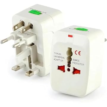 Adaptadores Universais de Tomada Internacional, Kit com 2 Tomadas MULTINIXIA