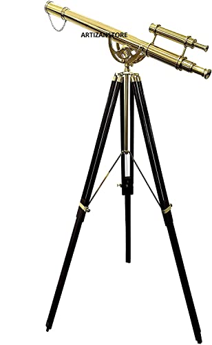 Telescopio Refractor ARTIZANSTORE 64X con Trípode de Madera miniatura 3