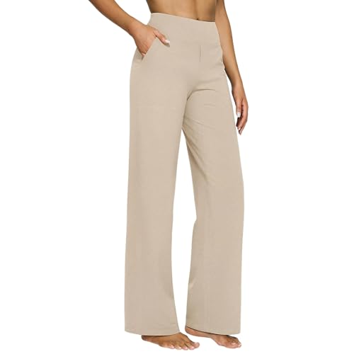 Yoga Hosen Damen Hohe Taille Jogginghose Sporthose Leggings Casual Hose Yogahose Bauchkontrolle Lose Gerade Hose (DE/NL/SE/PL, Alphanumerisch, M, Regular, Regular, Aprikose) Yoga Hosen Damen Hohe Taille Jogginghose Sporthose Leggings Casual Hose Yogahose Bauchkontrolle Lose Gerade Hose (DE/NL/SE/PL, Alphanumerisch, M, Regular, Regular, Aprikose)