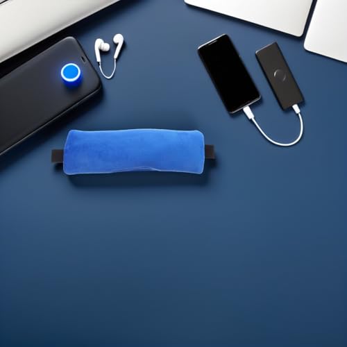 Set 2 Almohadas para Cabeza Ajustables Tela Azul miniatura 5