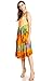 Sakkas 101RC Palm Tree Tie Dye Caftan Dress/Cover Up - Orange - One Size