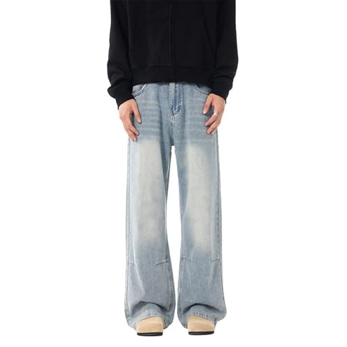 Men's Pants Summer Loose Stretch Denim Straight Leg Jeans