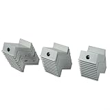 10 Stück Solarmodul-Endklemmen für 30 mm, 35 mm, 40 mm, 45 mm Rahmen, Aluminium-Legierung, PV-Montagehalterungen für Dachinstallation, Silber (35 mm)