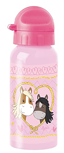 Preisvergleich Produktbild SIGIKID Edelstahl Trinkflasche Pony Love, auslaufsicher, BPA-frei, robust, leicht, Drehverschluss zerlegbar, gut zu reinigen, für Kinder 3-8 Jahre, Art.-Nr. 25286, Pferde / rosa 400 ml