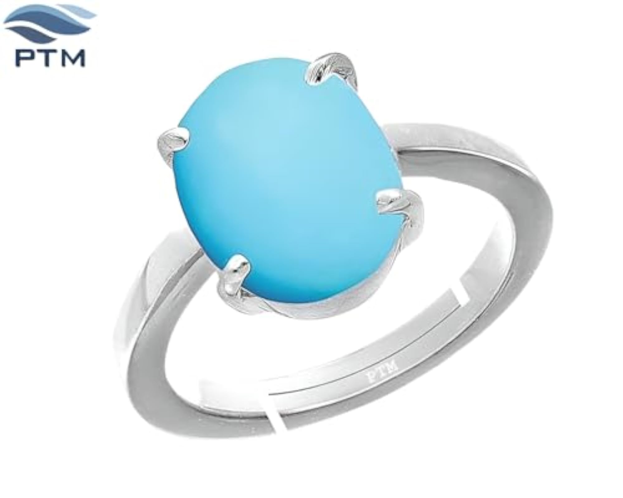 Unisex Turquoise Adjustable Sterling Silver Ring