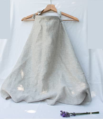 100% Linen Baby Breastfeeding Cover, Hand Made,Nursing Cover (Light Grey) #TOP30