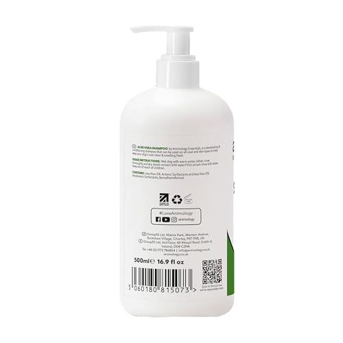Animology Essentials Aloe Vera Dog Shampoo 500ml, Gentle, Fresh Scented Cleanser with Built-in Conditioner - Image 3