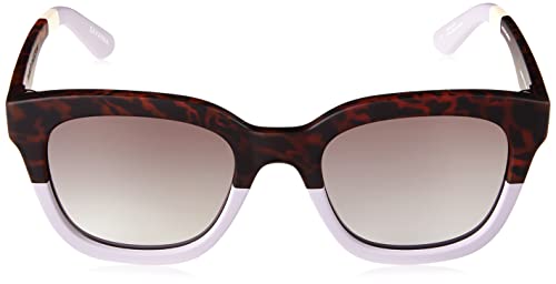 TOMS Women's Savanna Cat Eye Sunglasses, Matte Blonde TORT Light Orchid Fade, 52-22-1482