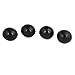 Lon0167 New 4 Pcs Featured 12mm Threaded Mounted Reliable Efficacy 40mm Dia Plastic Ball Lever Knobs Black(id:036 87 05 c1a)