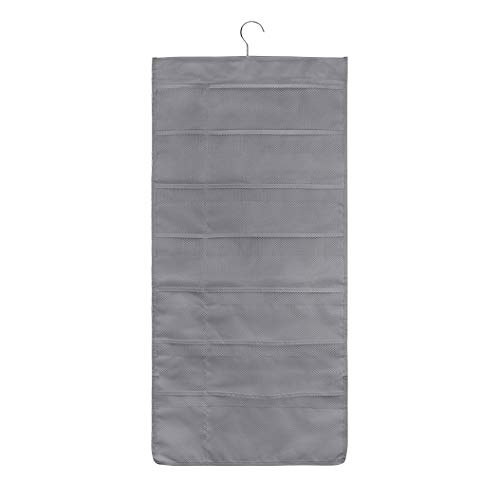 下着収納 ウォールポケット 35ポケット 吊り下げ収納 ポケット クローゼット 両面収納 HIPPIH 仕切り オックスフォード 壁掛け 大容量 ソックス/パンツ/ブラジャー収納 ポケット折り畳み 水洗い グレー