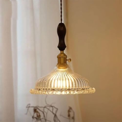 Lámpara de latón retro de lujo nórdico y nogal para iluminación de restaurante 3