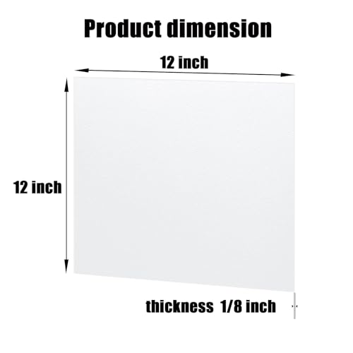 Image of ABS Plastic Sheet 1 /8 Inch Thick 12 inch x 12 inch (2-Pack),Two-Sided Heat Moldable Panel (Thermoplastic Textured Front & Smooth Back), White Thermoform Board Great for DIY Projects, Decor, Handcrafts