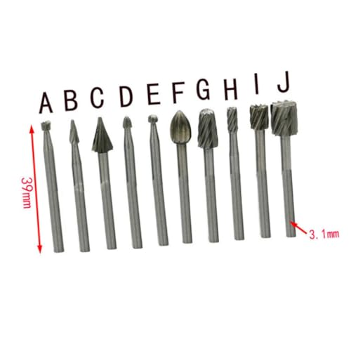 Set de 10 Fresas Rotativas de Alta Velocidad para Tallado miniatura 7