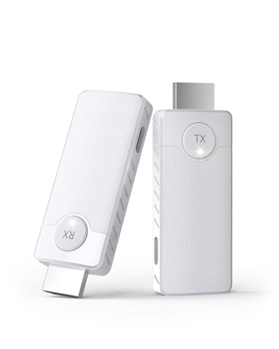 AIMIBO Wireless HDMI Transmitter and Receiver Kit – 2.4G/5.8G HDMI Wireless Extender with 1080P HD Casting, Plug & Play Receiver Dongle Adapter, 100FT Long Range for TV, Projector, Laptop, Monitor