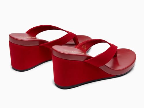 Image of Coutgo Womens Wedge Heels Sandals Platform Flip Flops Slides Slip On Summer Beach Shoes