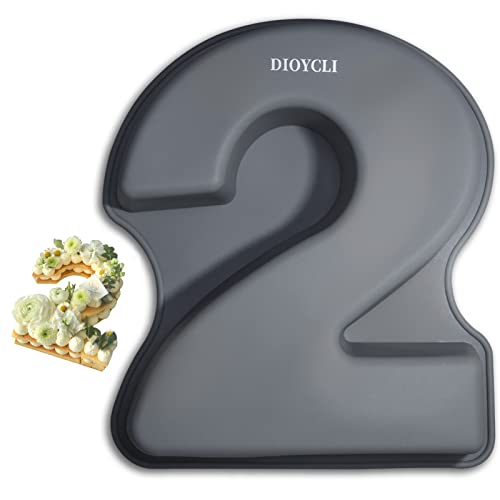 Dioycli Number Cake Molds for Baking Silicone Number 2 Cake Pan, 10 Inch by Dioycli - Used condition - US$10.38