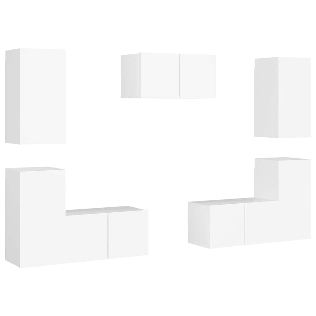 Mur TV blanc avec beaucoup de rangement pour un grand salon familial et chaleureux