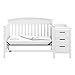 Graco Benton 4-in-1 Convertible Crib and Changer (White) – GREENGUARD Gold Certified, Crib & Changing Table Combo, Water-Resistant Changing Pad, Converts to Toddler Bed, Daybed and Full-Size Bed