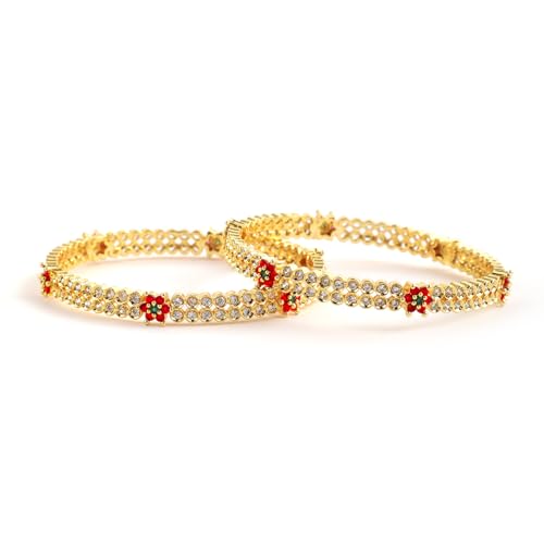 Image of Rubans Bangles Set of 2 Traditional Festive Jewellery Gift for Women & Girls