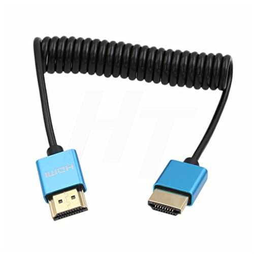 HangTon HDMI 8K 4K 60p Cable Thin Coiled for ZCAM Sony A7IV Canon Nikon Blackmagic Camera ATOMOS Shinobi Ninja V Portkeys BM5 FEELWORLD Monitor Type A HDMI 2.1 - Image 3