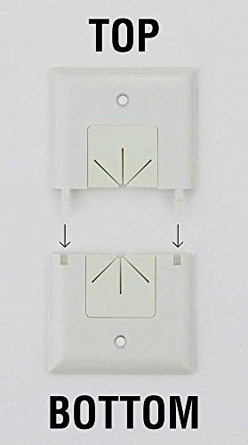 Placa de pared Datacomm 45-0008 para ocultar cables de televisión en el salón 3