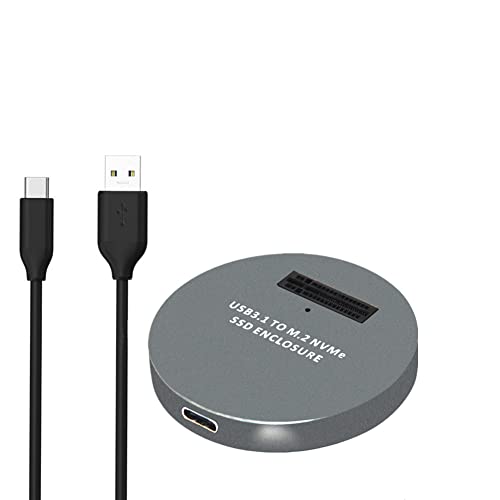 Caja externa para SSD M.2 NVME con puerto USB 3.1 gris miniatura 1