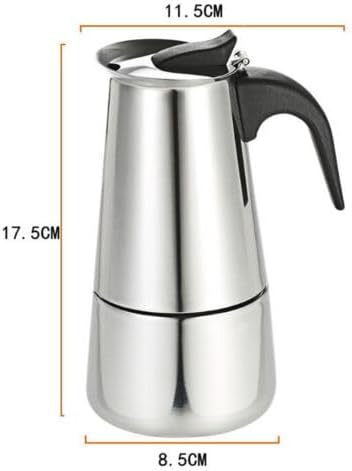Miniatura 2 de AOOCHU Cafetera de acero inoxidable con estufa eléctrica, percolador Expresso, fácil de limpiar, cocina italiana de inducción, cafetería portátil de