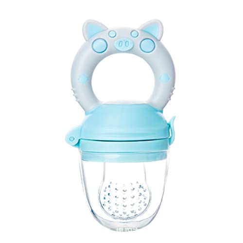 Alimentador de Alimentos para Bebés Chupete para la Dentición de Silicona, Capacidad de Ejercicio para Inhalar, Guía Al bebé para Comer Activamente, Azul, Adecuado para Bebés Alimentador de Alimentos para Bebés Chupete para la Dentición de Silicona, Capacidad de Ejercicio para Inhalar, Guía Al bebé para Comer Activamente, Azul, Adecuado para Bebés