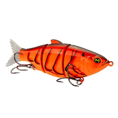 MACH MachShad 120 Fishing Lure, Lipless Jointed Swimbait, Fire Craw
