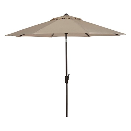 Safavieh Outdoor Collection Ortega Auto Tilt Crank Umbrella