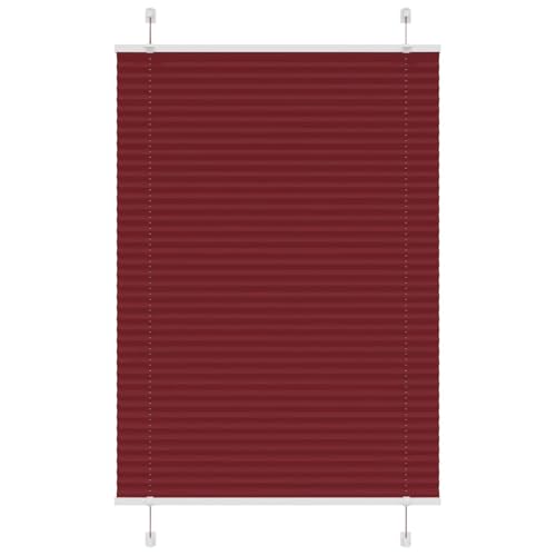 Store plissé zébré bordeaux en polyester haute densité - 2