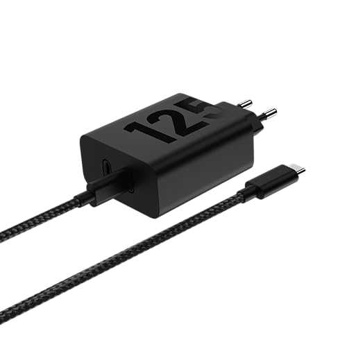 Motorola Chargeur TurboPower Duo 125 W. Charge Multi-appareils (2 Ports USB-C), Rapide et Universel, Protection TurboPower Shield