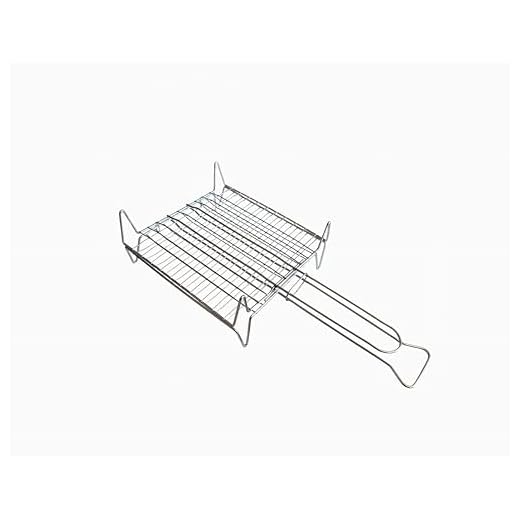 EMPOTEC Griglia per Cottura Barbecue BBQ 27x27 cm Graticola Incrociata in Acciaio Inox Ottima qualità con Piedini