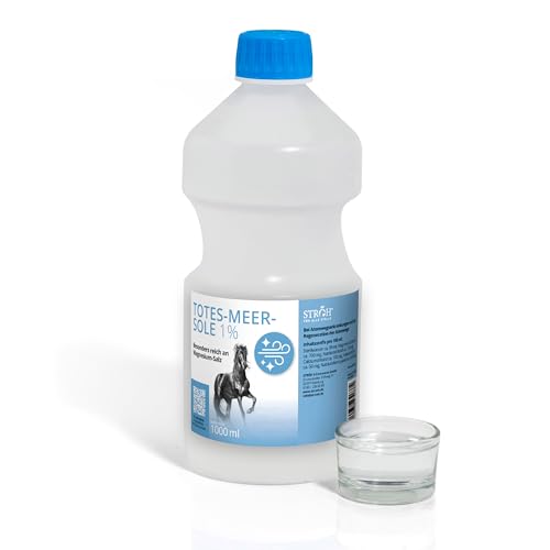 STRÖH "Totes Meer Sole 1%" (1l) Inhalation • Regeneration der Atemwege bei Pferden • Bei Atemwegserkrankungen, Allergie & Ekzeme