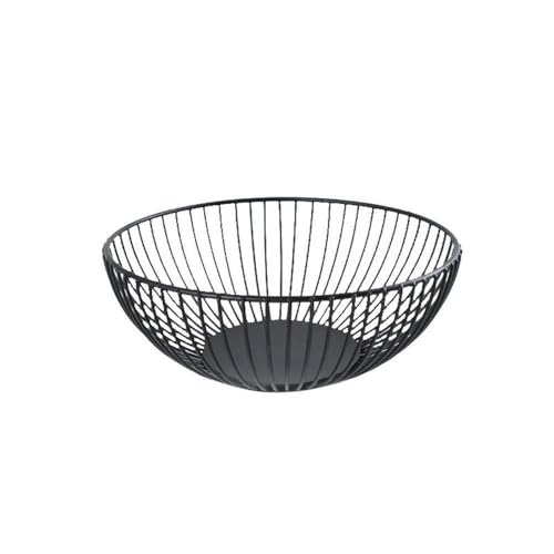 Cesta negra de frutas y bocadillos ideal para ordenar tu mesa o dormitorio 2