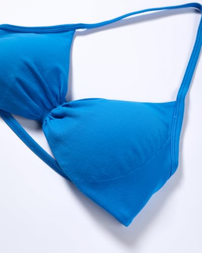 Image of AUROLA Influence Strappy Bra Sports Bras for Women, Backless Padded Impact Strappy Bra Workout Gym Yoga with Removable Cups