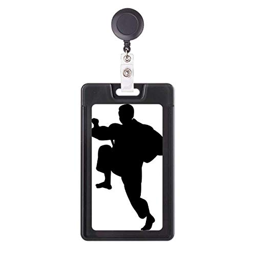 Portatarjetas retráctil de Kung Fu con cordón extensible para pases de artes marciales