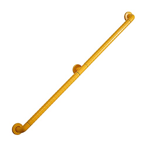 KMYX Handrail Railing, Metal Handrails for Stairs, Handrail for Bathroom Indoor or Outdoor Stairs, Staircase Banister Railing Support Rails, Yellow Safty Anti Slip Nylon Shell