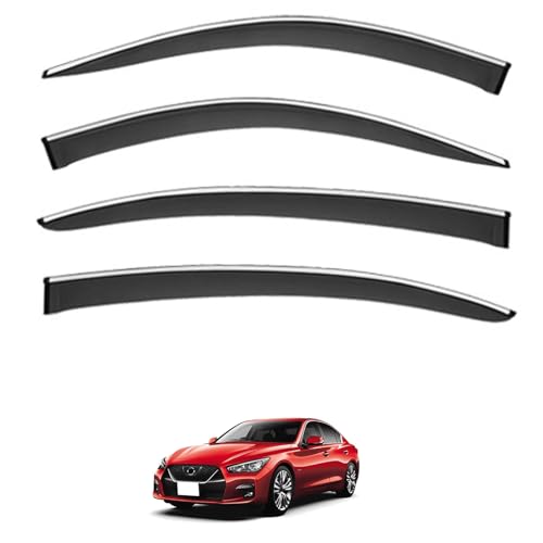Amazon | 車用 サイドバイザー に適合する 日産スカイライン V37型