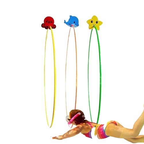 Générique Anneaux de nage - Jouets de Piscine en PVC 3 pièces de 29,53 Pouces | Jeu d'entraînement sous- pour, Adolescents, Adultes et activités de fête dans Les Camps d'été