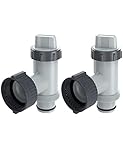 POOLHACKER Plunger Valve for Above Ground Pool, Shut Off Valve Replacement Plunging Assembly for Pool Filter Pump, Pool Replacement Parts Accessories (2 Pack Linear Top)