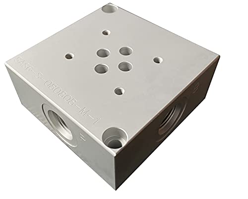 Universal Hydraulic Valve Mounting Sub Plate Aluminum D03 NG6 Cetop 3 Pattern SAE -8 Ports (1/2" Nominal Dimension Port), SA6 Series