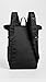 Sandqvist Men's Icon Large Rolltop Backpack, Black With Black Leather, One Size