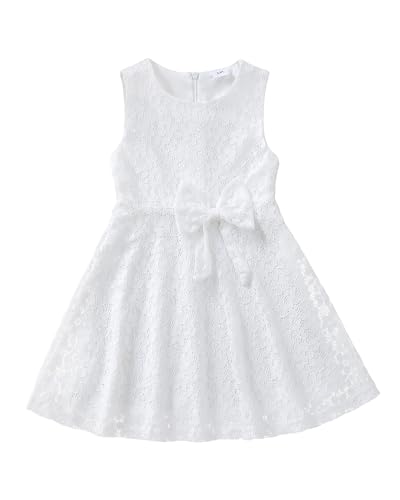 Little Toddler Girl Lace Dress Summer Sleeveless Princess Birthday Party Kids Tutu Dresses Tulle Bowknot Ruffle Sundress