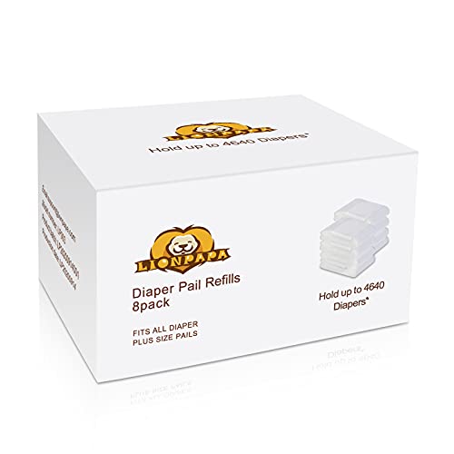 Image of Lionpapa Refills Compatible with Dekor Classic Diaper Pails Pails,8 Pack