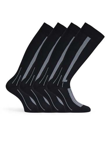 Basic Treasure 2 paar compressiekousen zwart maat 43/46