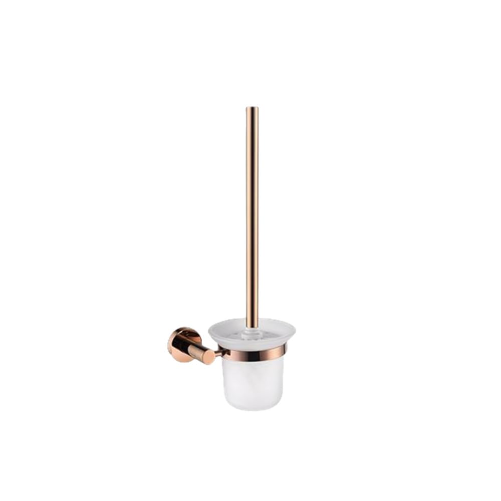 Porte-papier et porte-brosse de toilette or rose en acier inoxydable 304 pour WC
