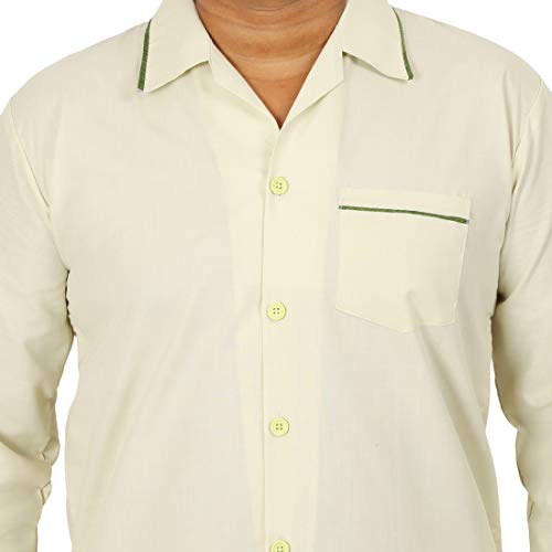 Image of Emperor Men's Cotton Plain /Solid Night Suit Pack of 1