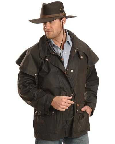 Outback Trading Company Unisex 5008 Bush Ranger Waterproof Breathable Long Sleeve Oilskin Cotton Western Duster Jacket3